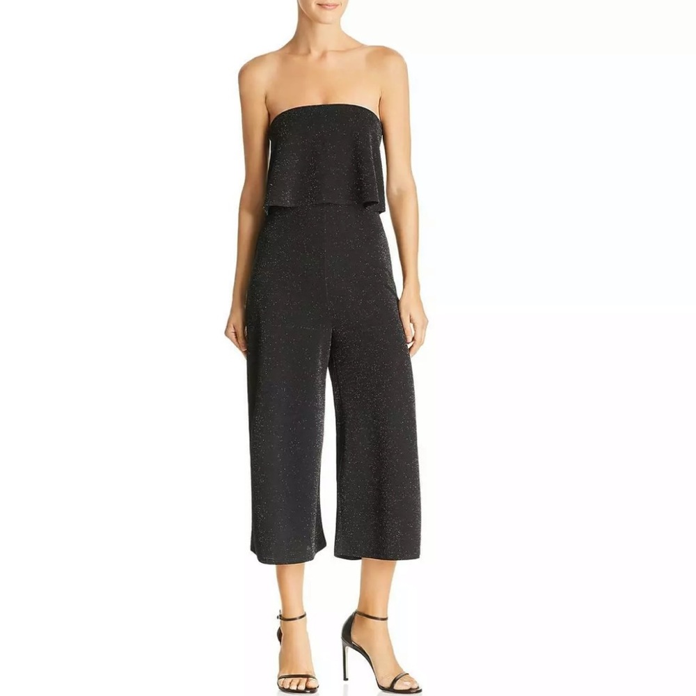 Sunset + Spring Black Glittery Jumpsuit